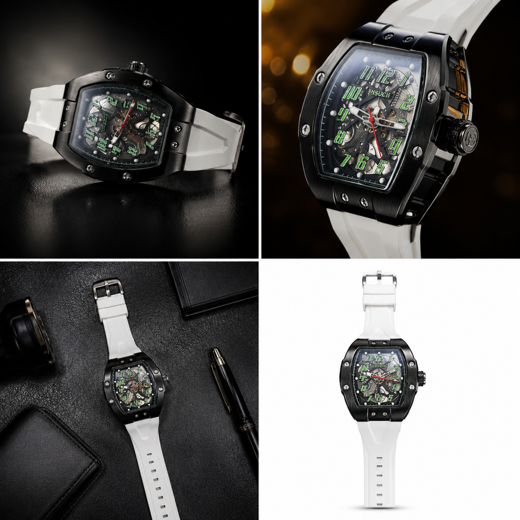 Vanguard Skeletonized "Emerald Carbon" Sports Watch