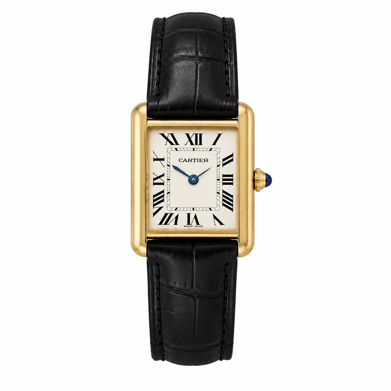 Cartier Tank Screw back Premium A grade Quality - Leather strap
