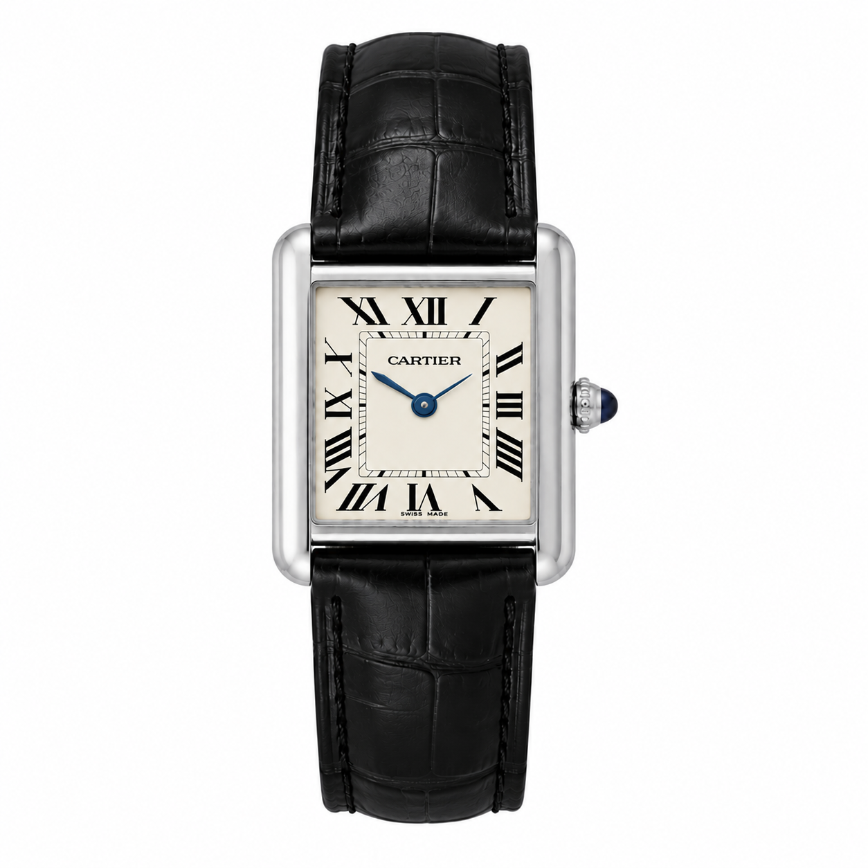 Cartier Tank Screw back Premium A grade Quality - Leather strap
