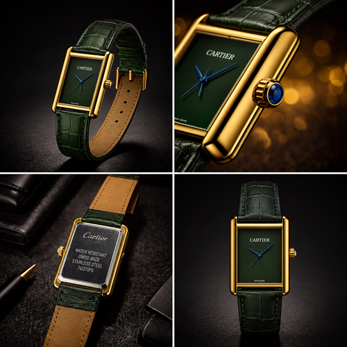 Cartier Tank Louis Cartier Watch - Emerald Green Edition - Good Copy