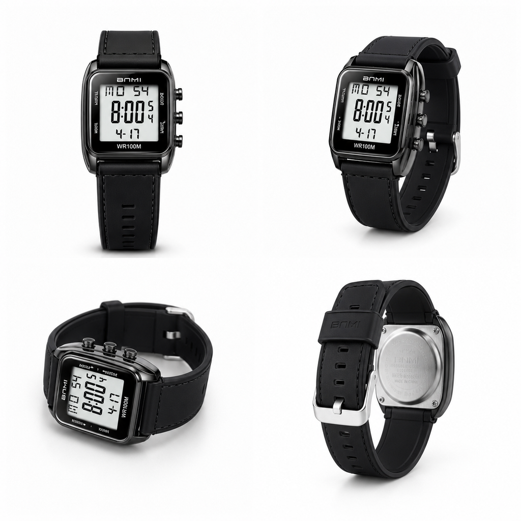 BNMI Digital Sports Watch – Black