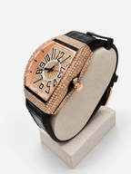 Luxe Crystal Rose Gold Tonneau Watch