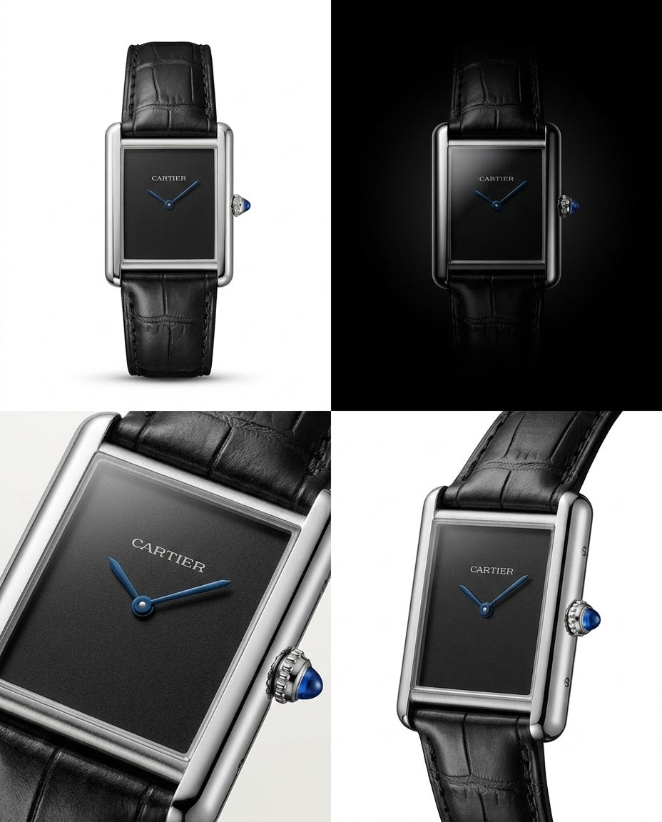 Cartier Tank BLack & Silver