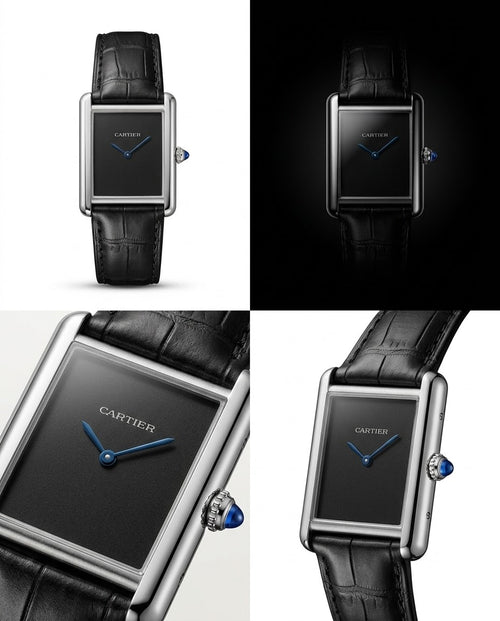 Cartier Tank BLack & Silver
