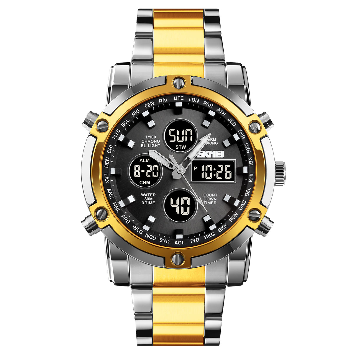 SKMIE Stainless Steel | Dual Time Water Proof