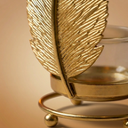 Golden Leaf Candle Holder