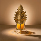 Leaf Glow With Candle